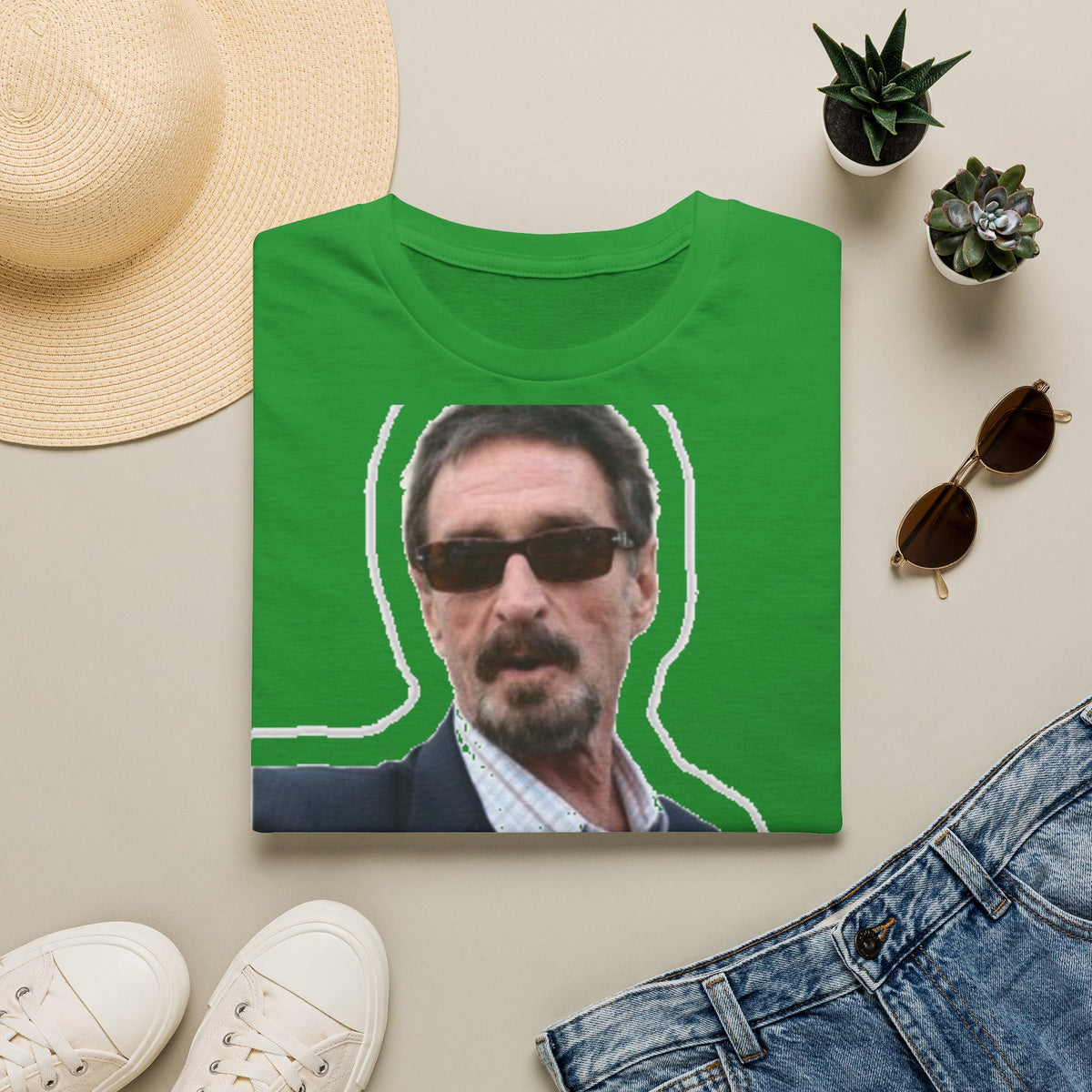 John McAfee | Legends Never Die Unisex Softstyle Tee
