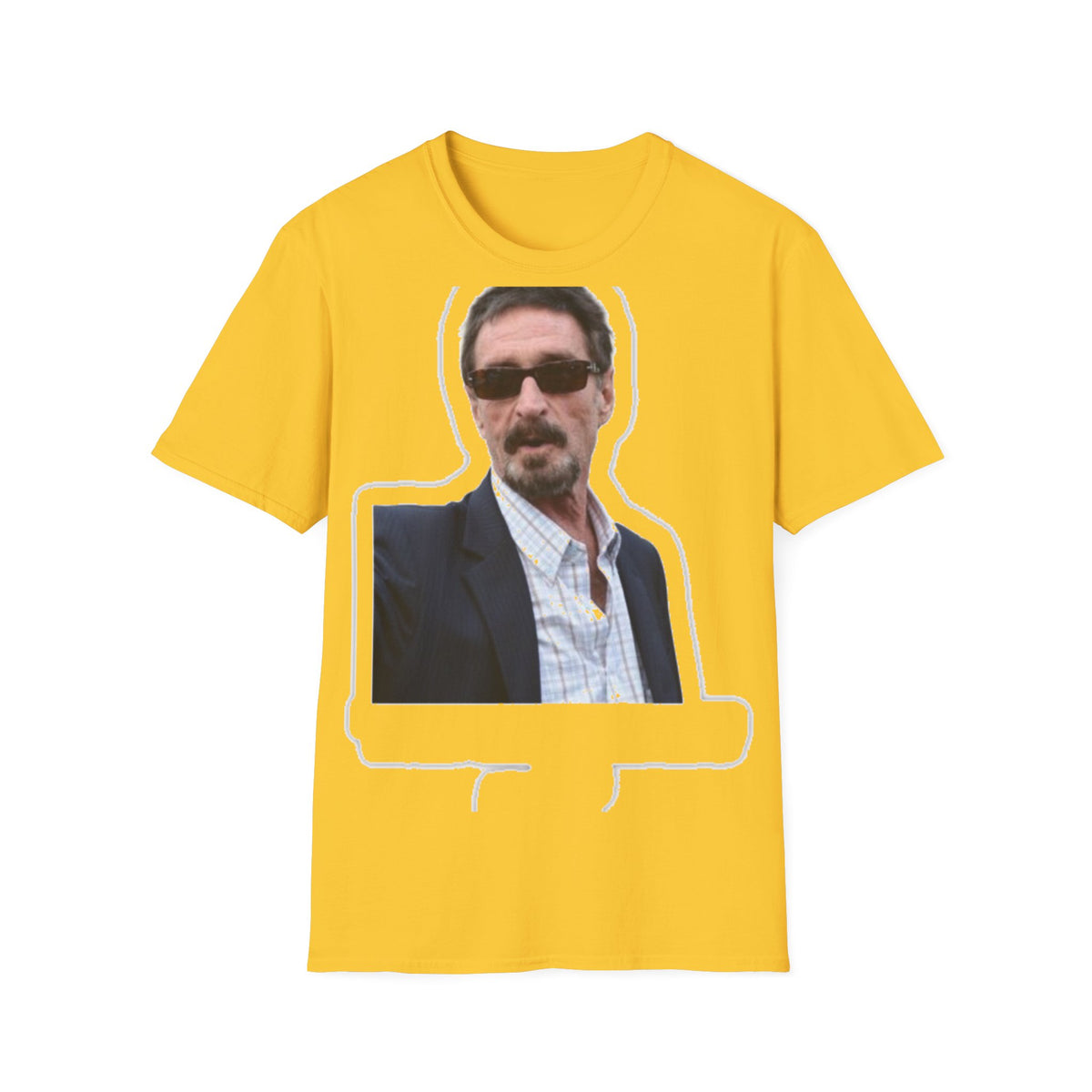 John McAfee | Legends Never Die Unisex Softstyle Tee