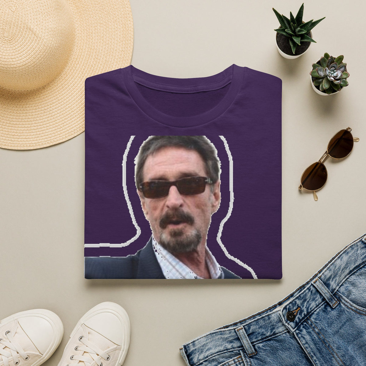 John McAfee | Legends Never Die Unisex Softstyle Tee