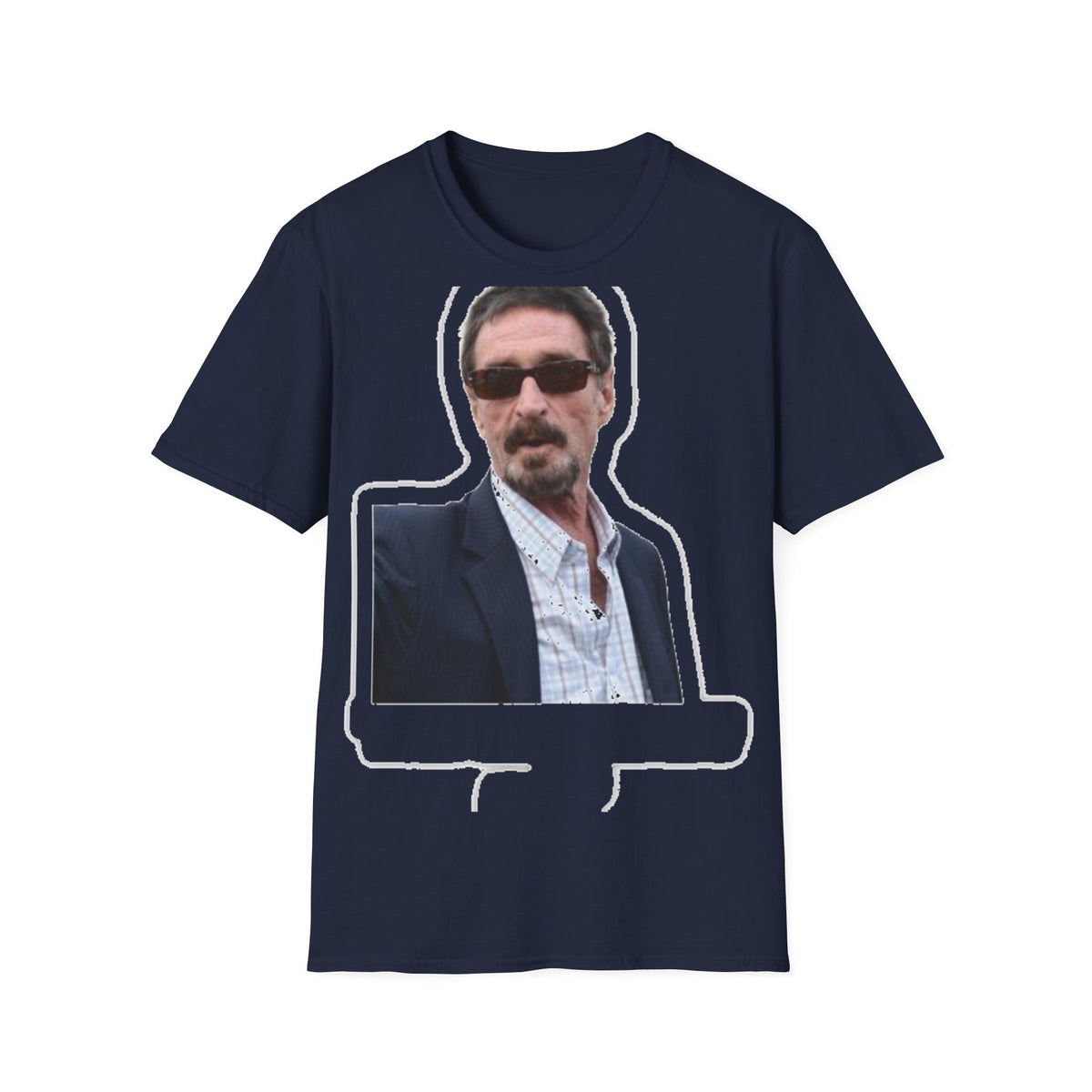 John McAfee | Legends Never Die Unisex Softstyle Tee