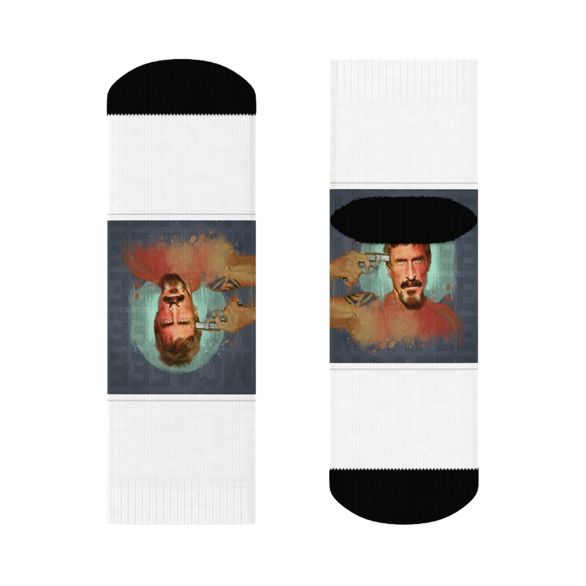 John McAfee | Didn't Kill Himself All-Over Print Socks