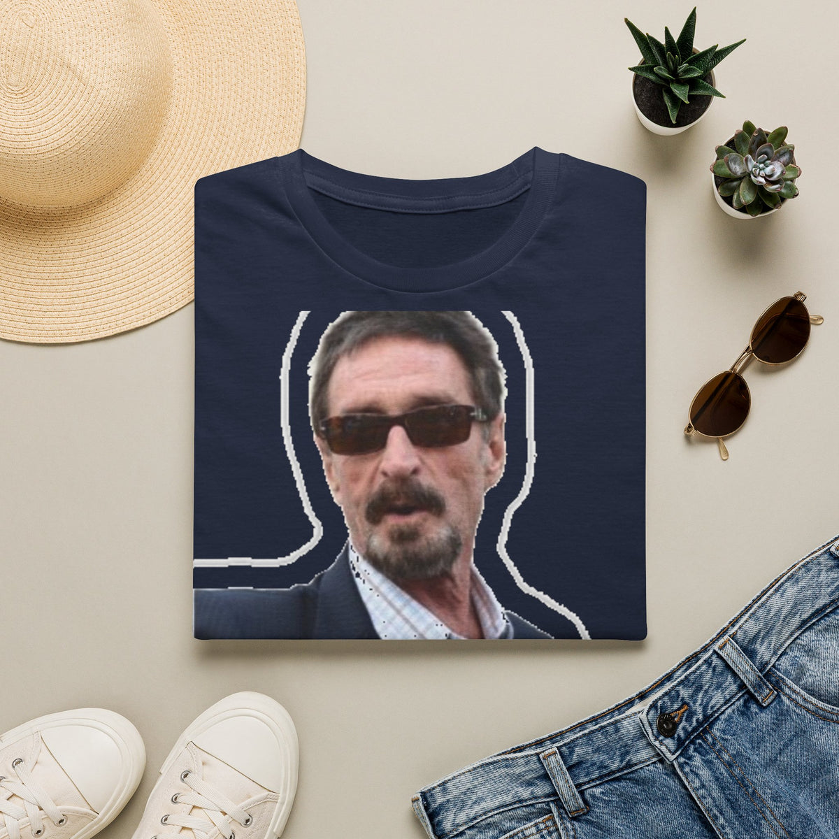John McAfee | Legends Never Die Unisex Softstyle Tee