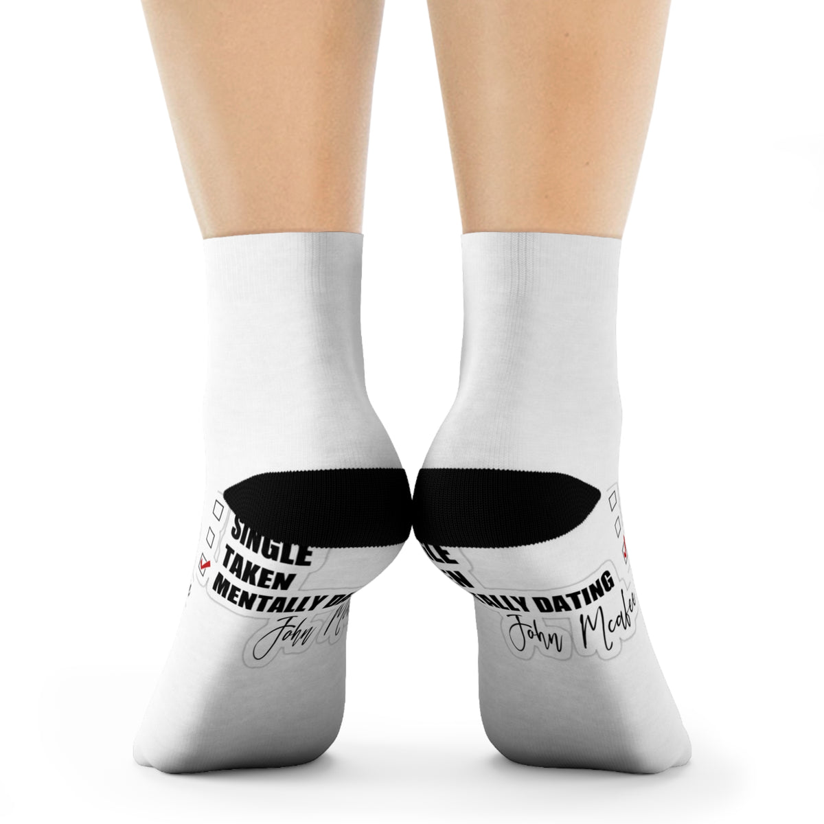 John McAfee | Mentally Dating All-Over Print Socks