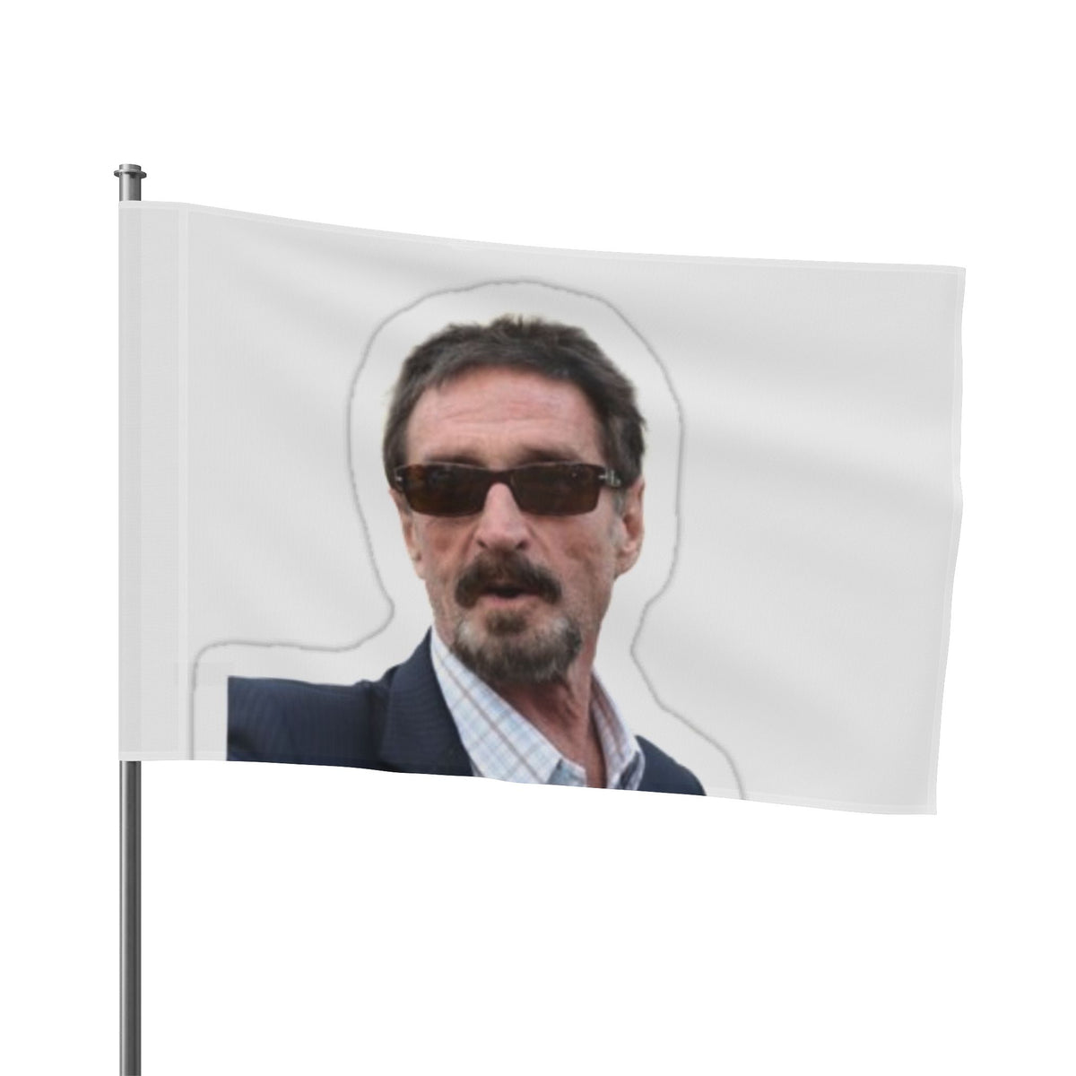 John McAfee | Legends Never Die Outdoor Flag (36x60)