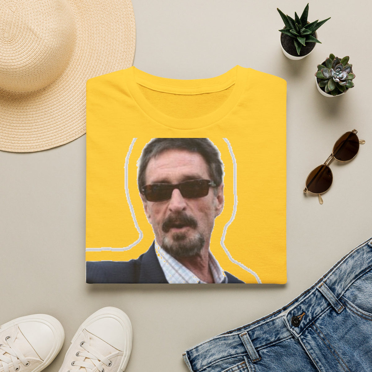 John McAfee | Legends Never Die Unisex Softstyle Tee