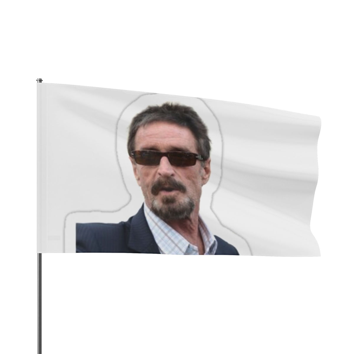 John McAfee | Legends Never Die Outdoor Flag (36x60)